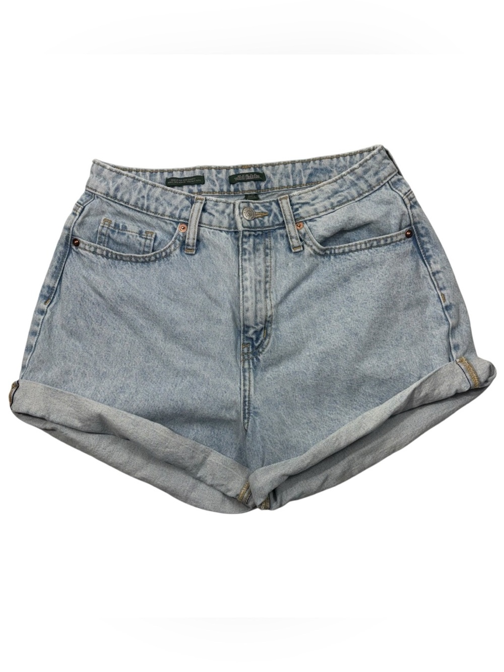 Wild Fable Highest Rise Mom Shorts Rigid Denim Light Wash Retro Jorts 6/28R Y2K